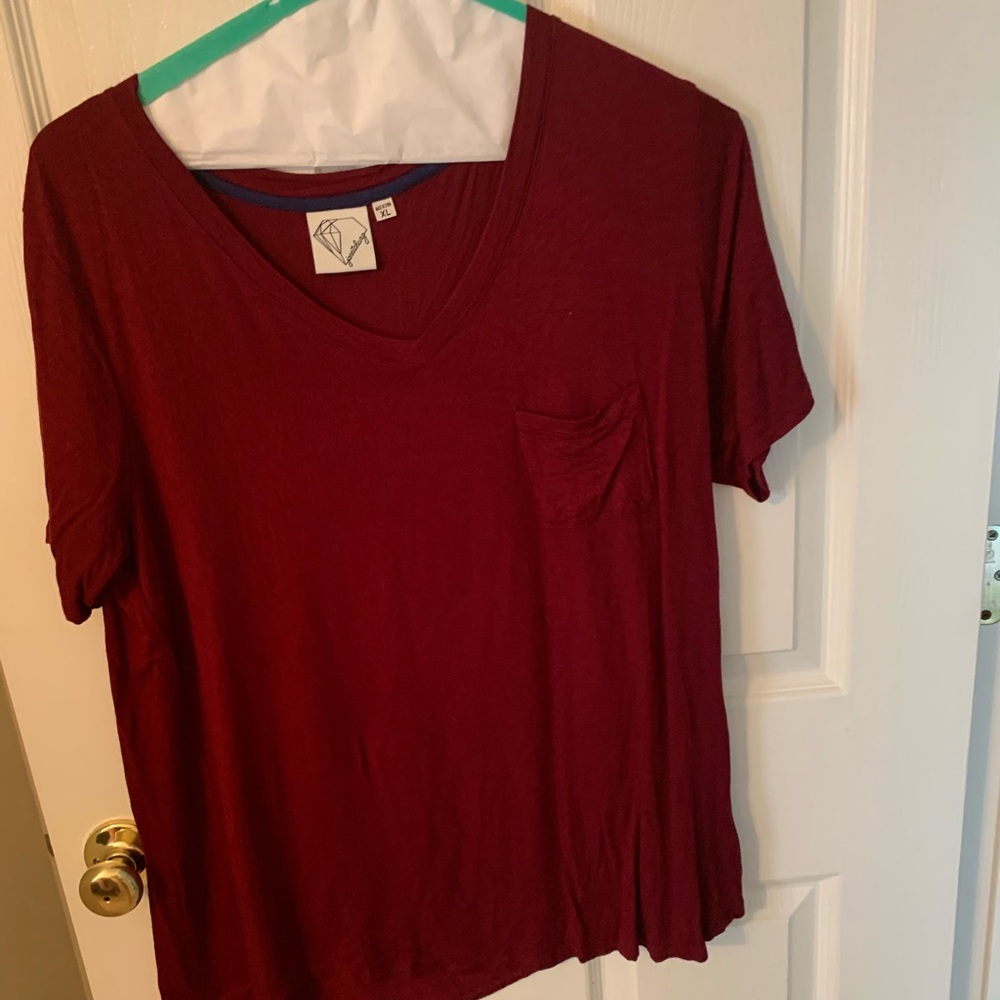 Burgundy shirt